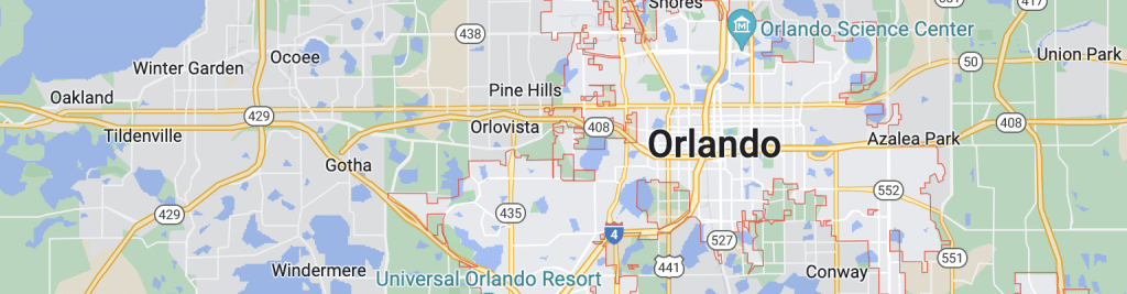 a GPS Map of Orlando